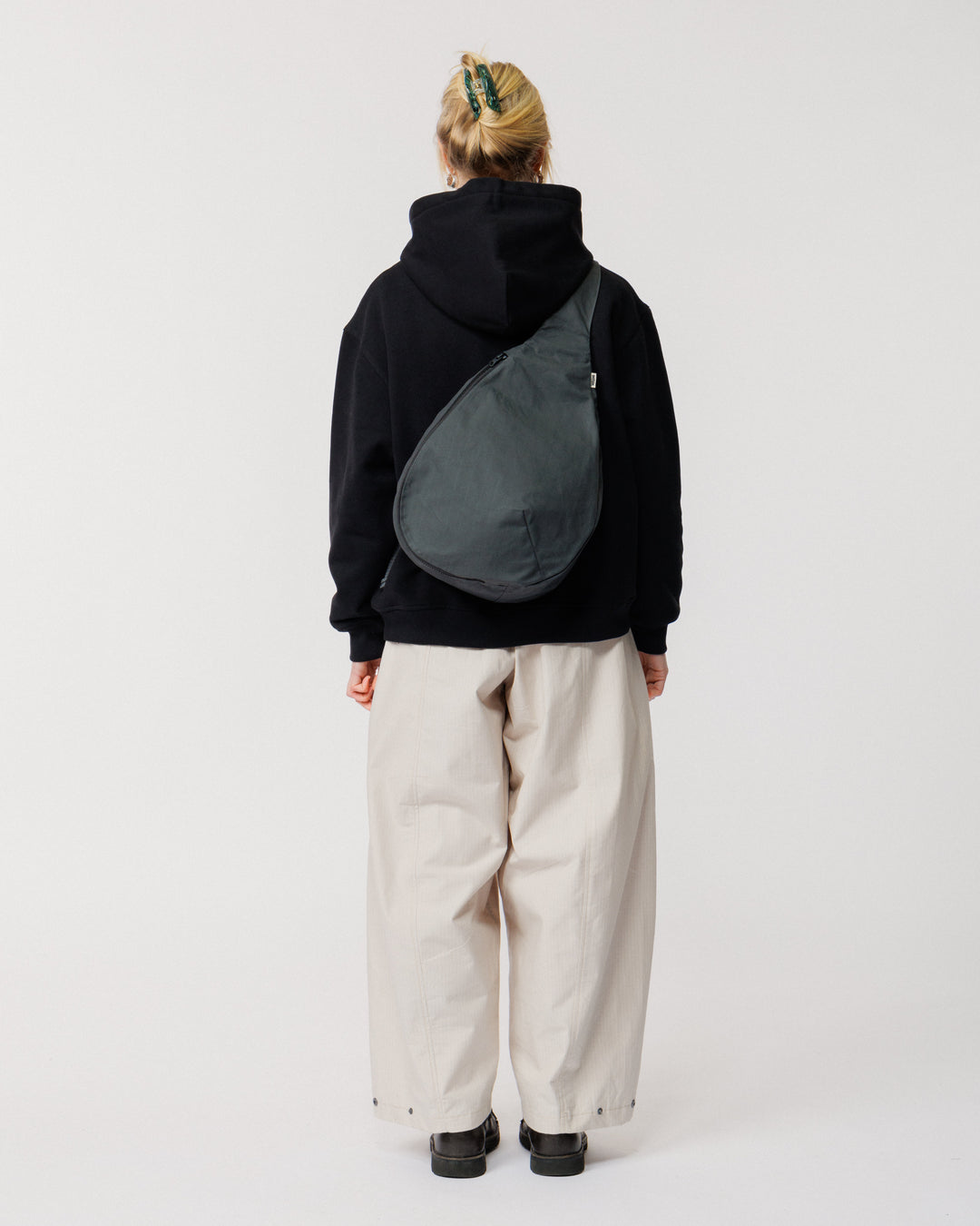 Crescent Crossbody Sling Bag - Charcoal