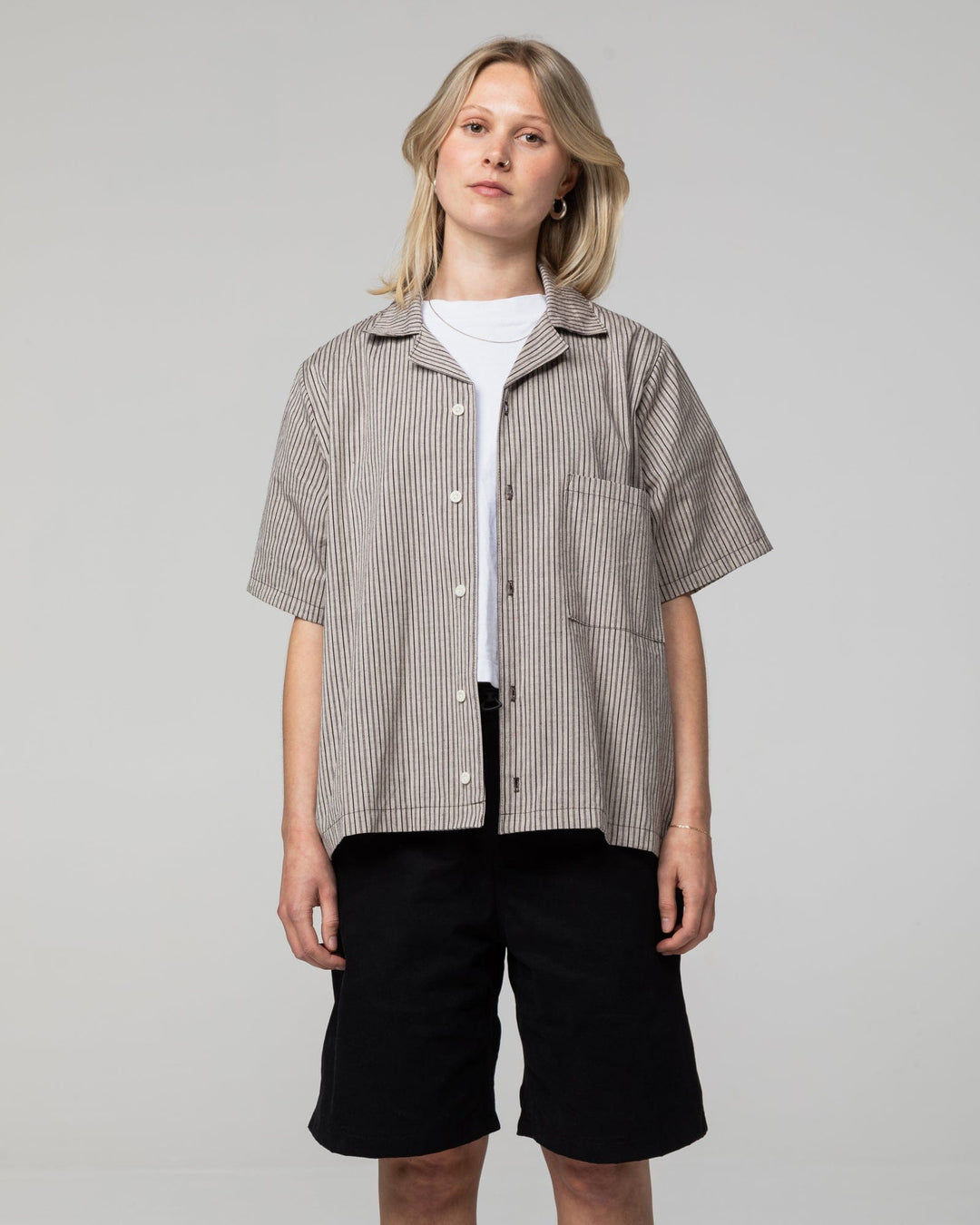 Ezra Shirt - Stone Stripe