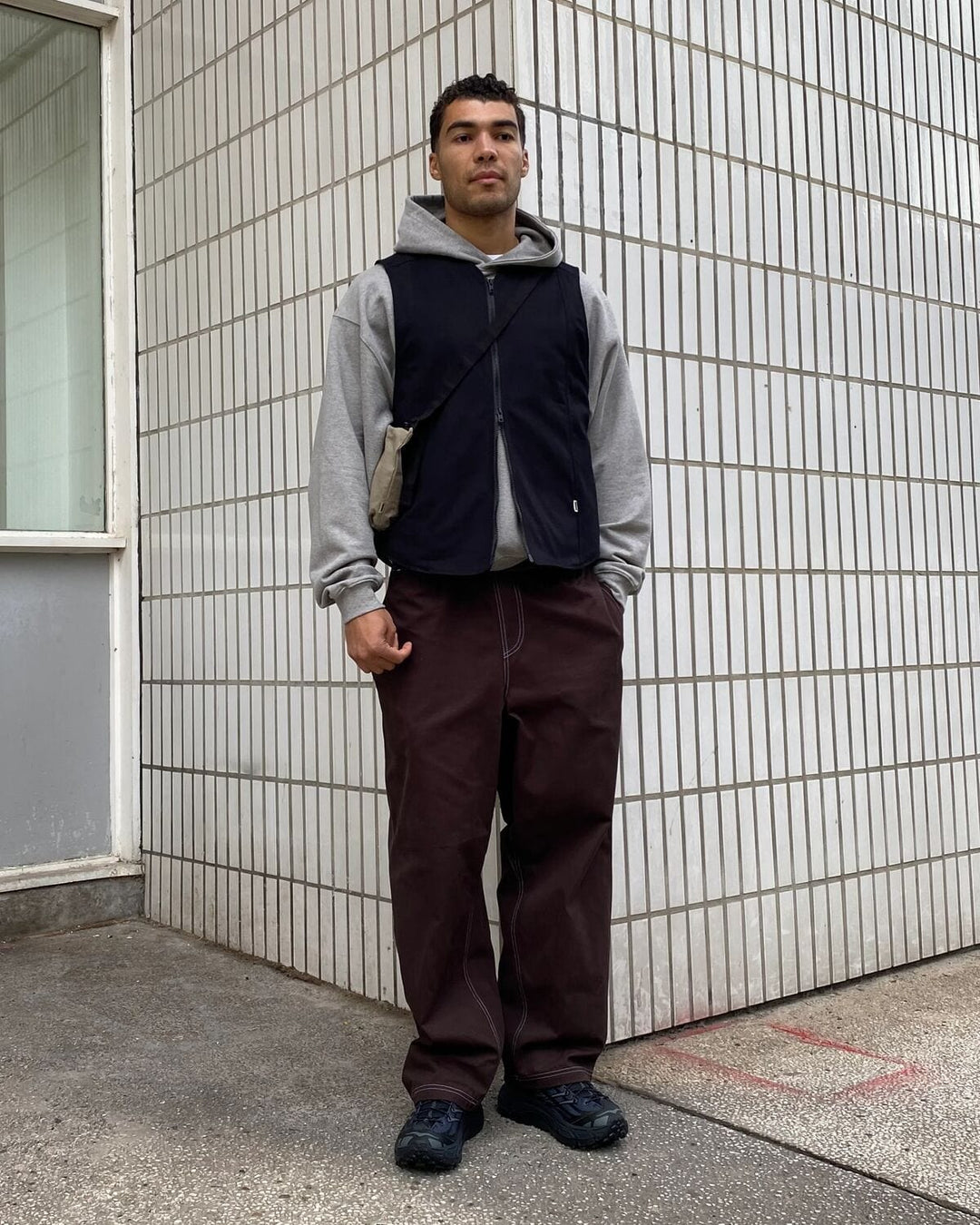 Zama Pant - Brown/White