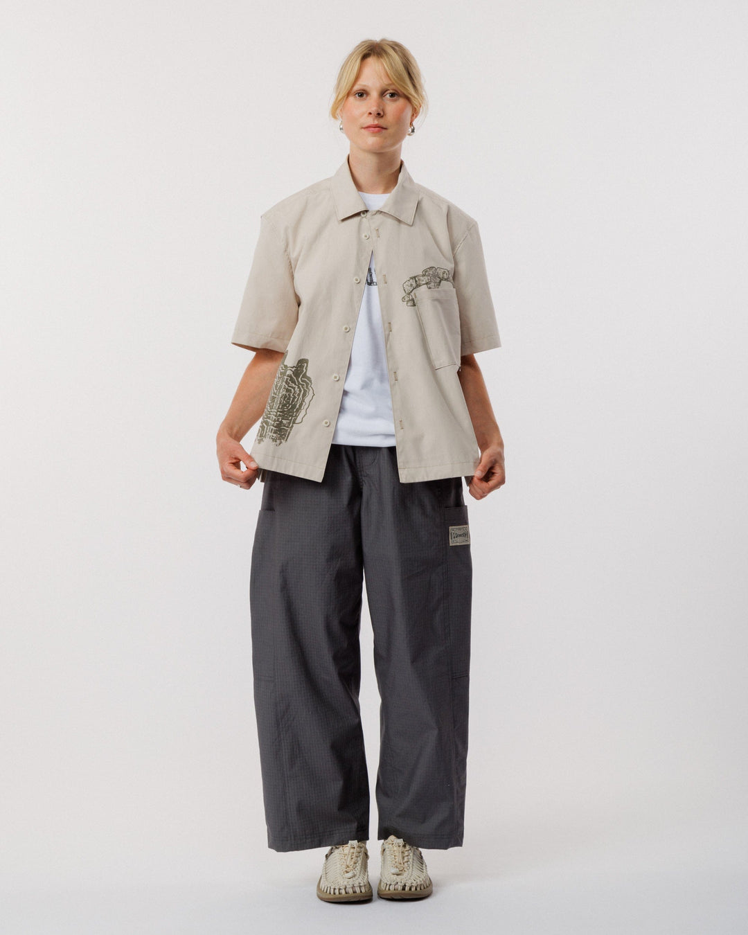 Psy-Damage Ezra Shirt - Stone