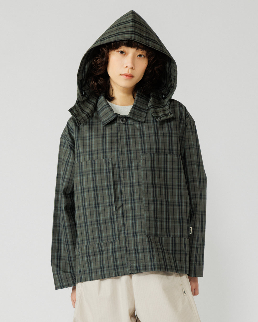 Nell Overshirt & Hood Set - Charcoal Check
