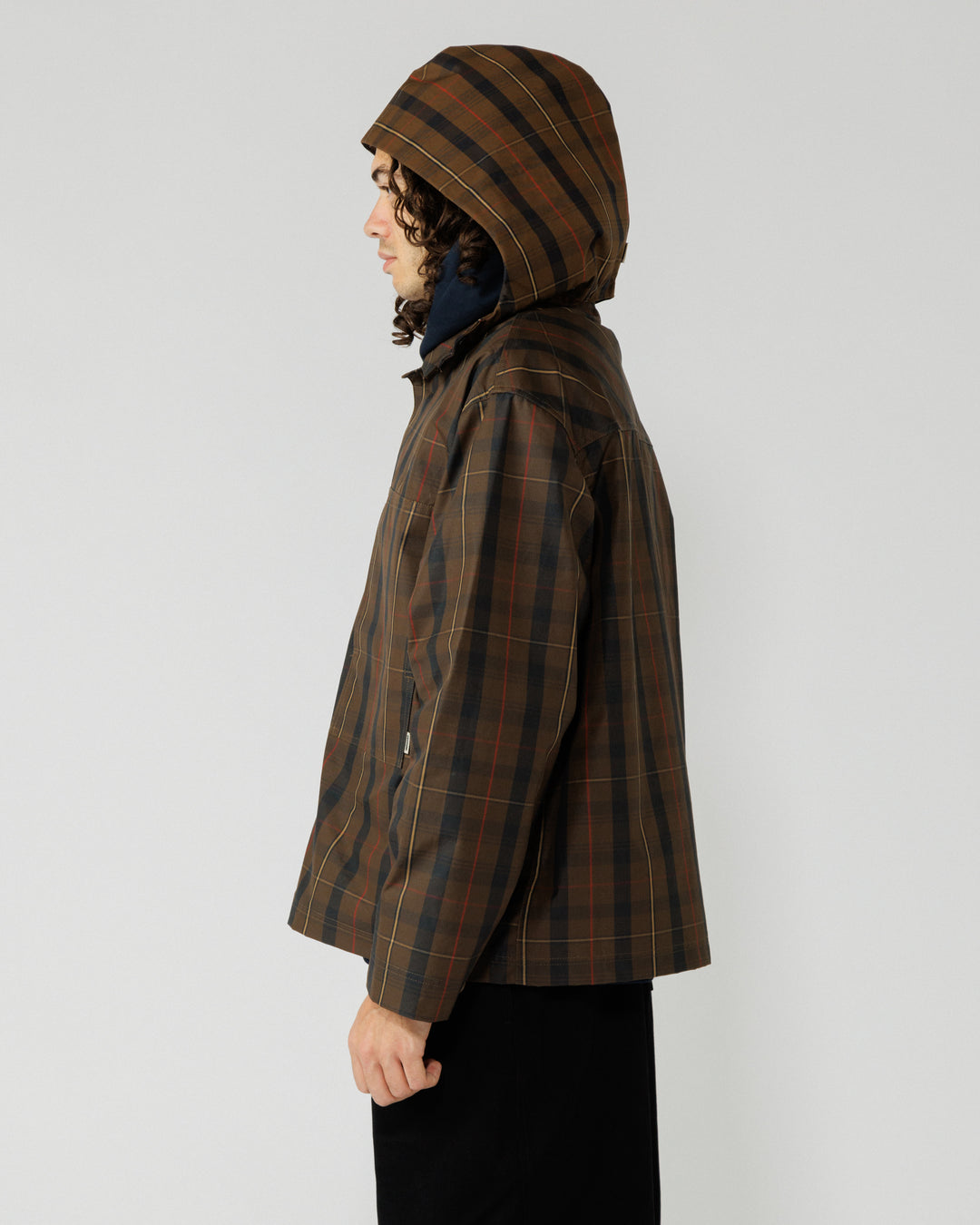 Nell Overshirt & Hood Set - Brown Check