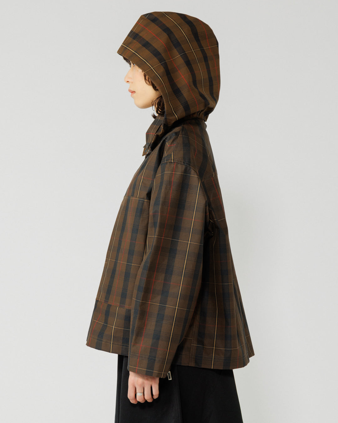 Nell Overshirt & Hood Set - Brown Check