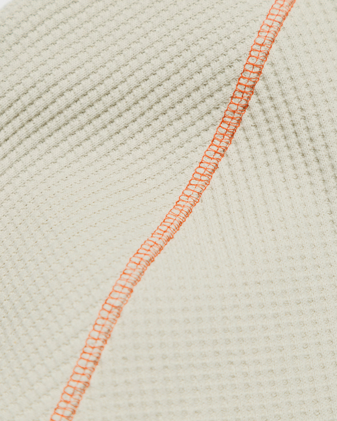 Range Waffle Sweat - Stone/Orange