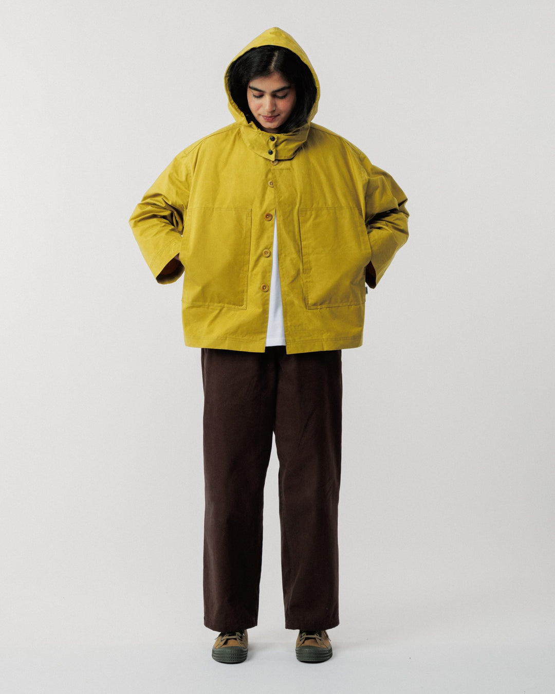 Nell Overshirt & Hood Set - Chartreuse