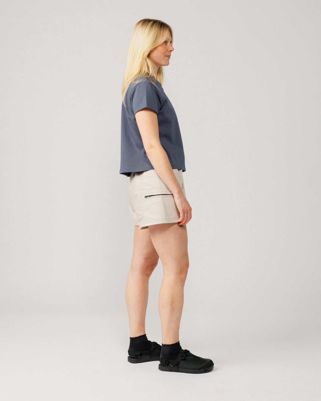 Ripstop Cropped Hiking Shorts - Stone