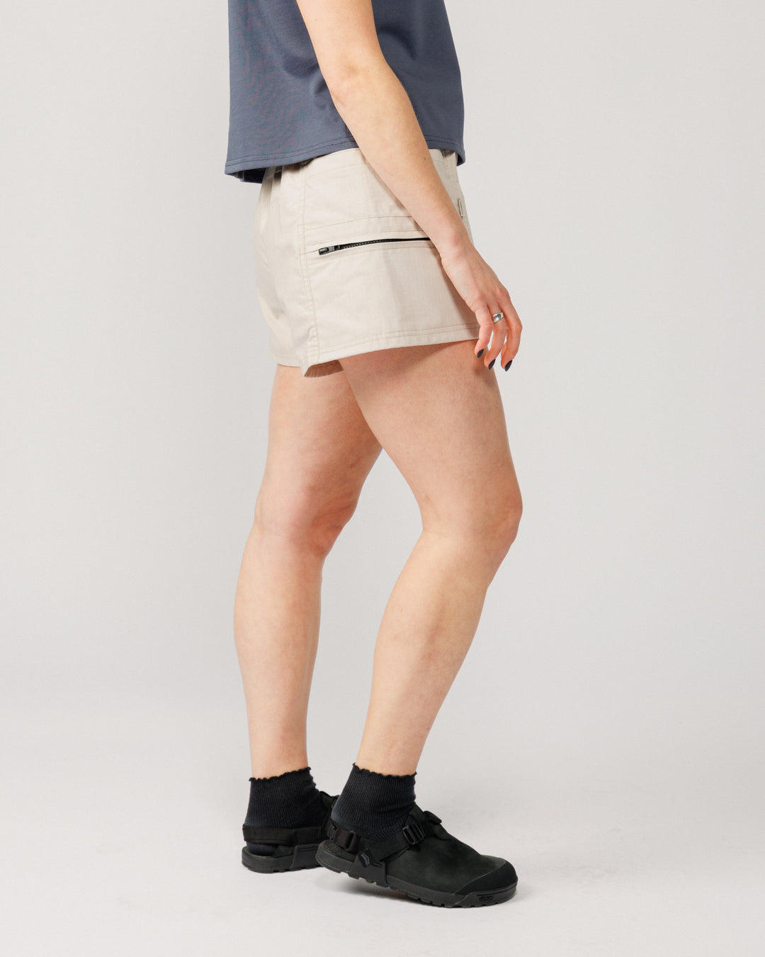 Ripstop Cropped Hiking Shorts - Stone