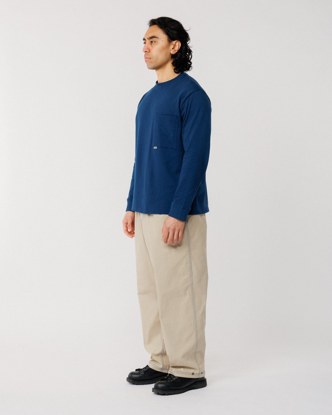 Zama Pant - Stone/Cobalt Contrast