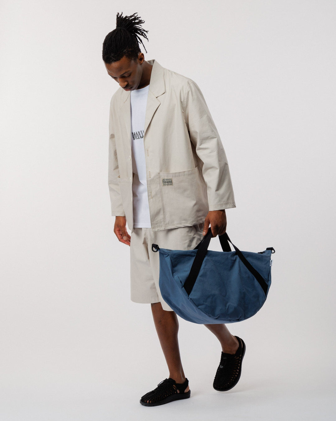 Water Resistant Duffle Bag - Slate Blue
