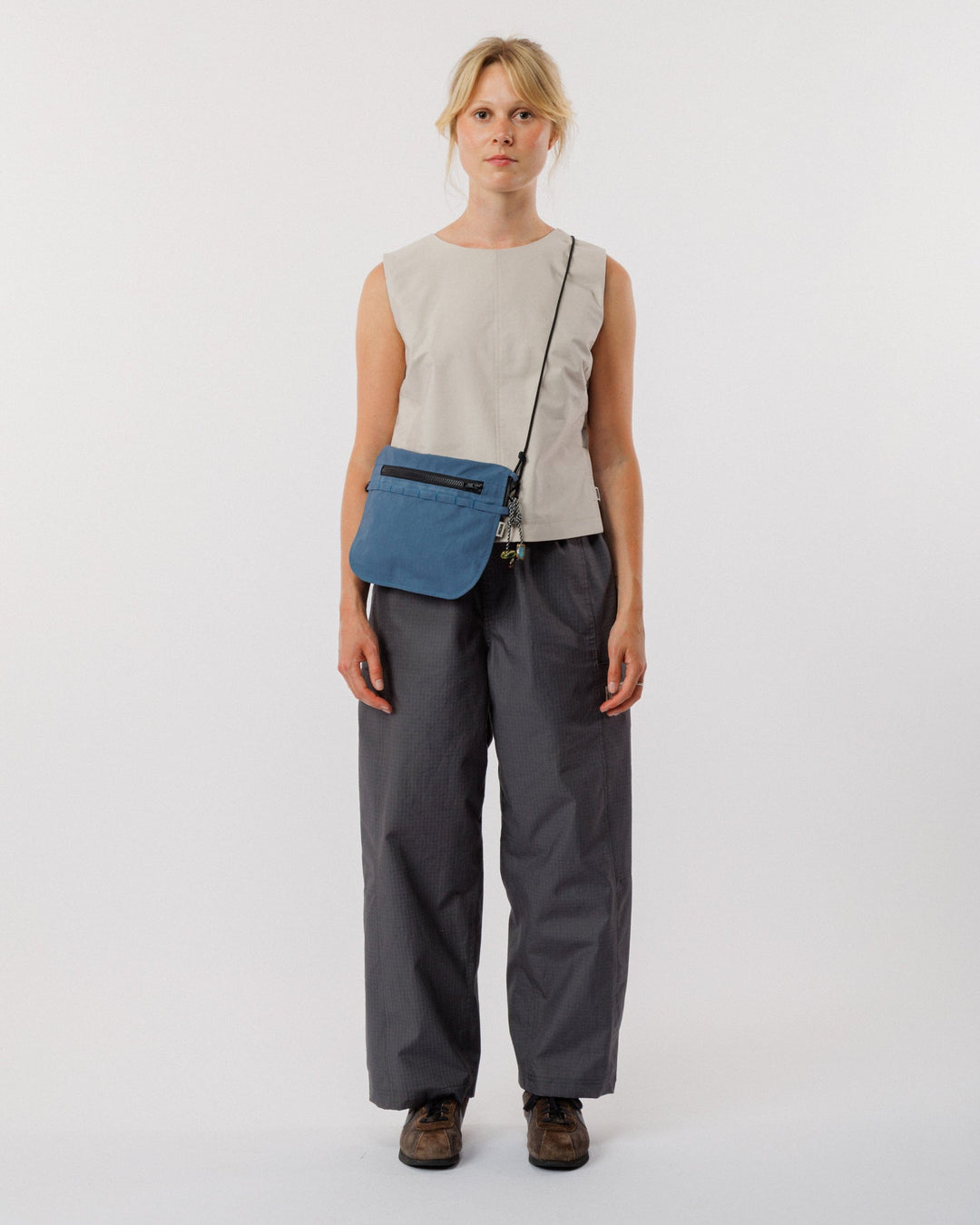 Bar Tack Sacoche - Slate Blue