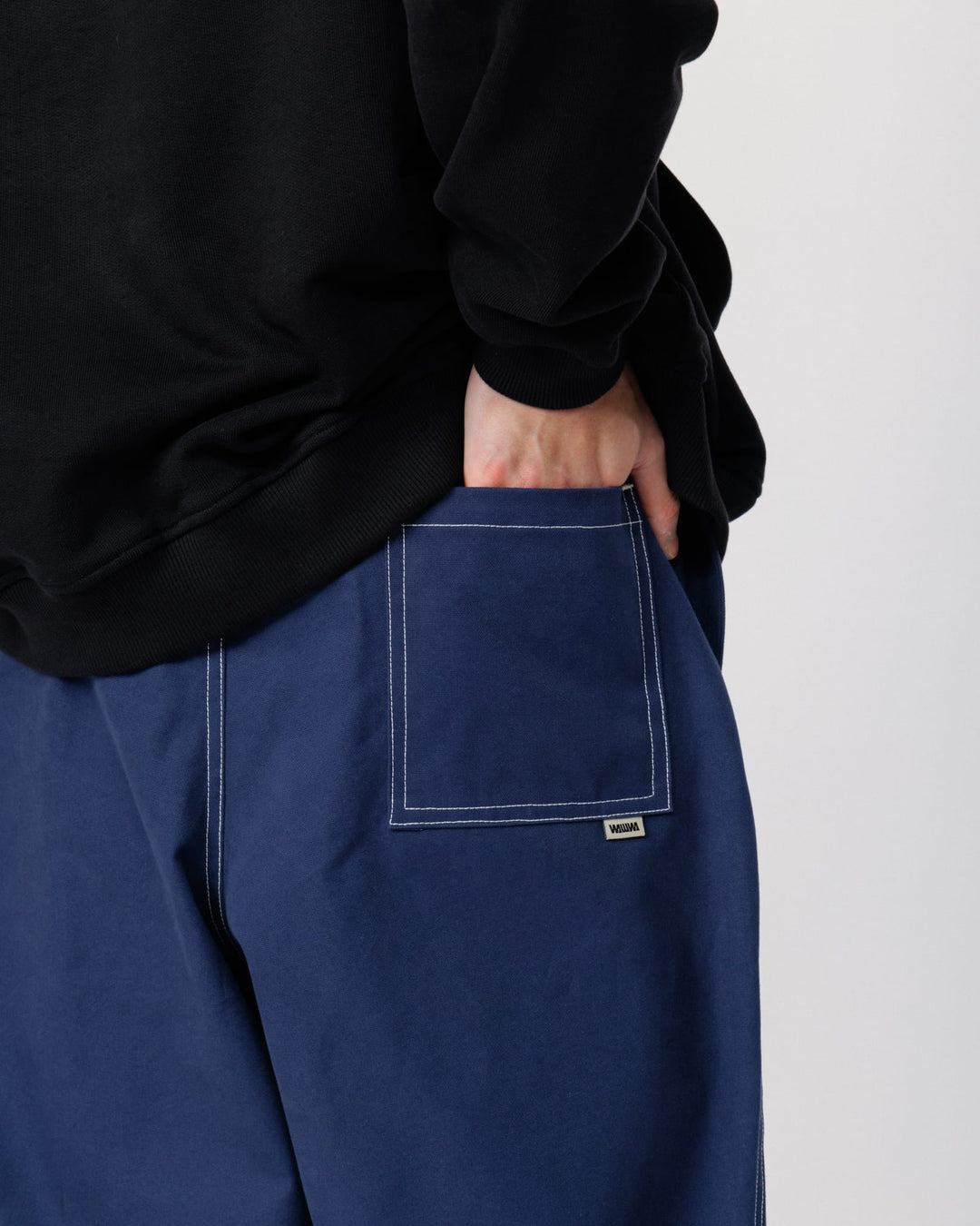 Zama Pant - Navy/White