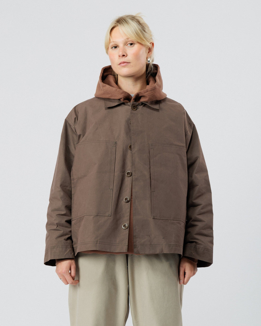 Nell Overshirt & Hood Set - Bracken Brown