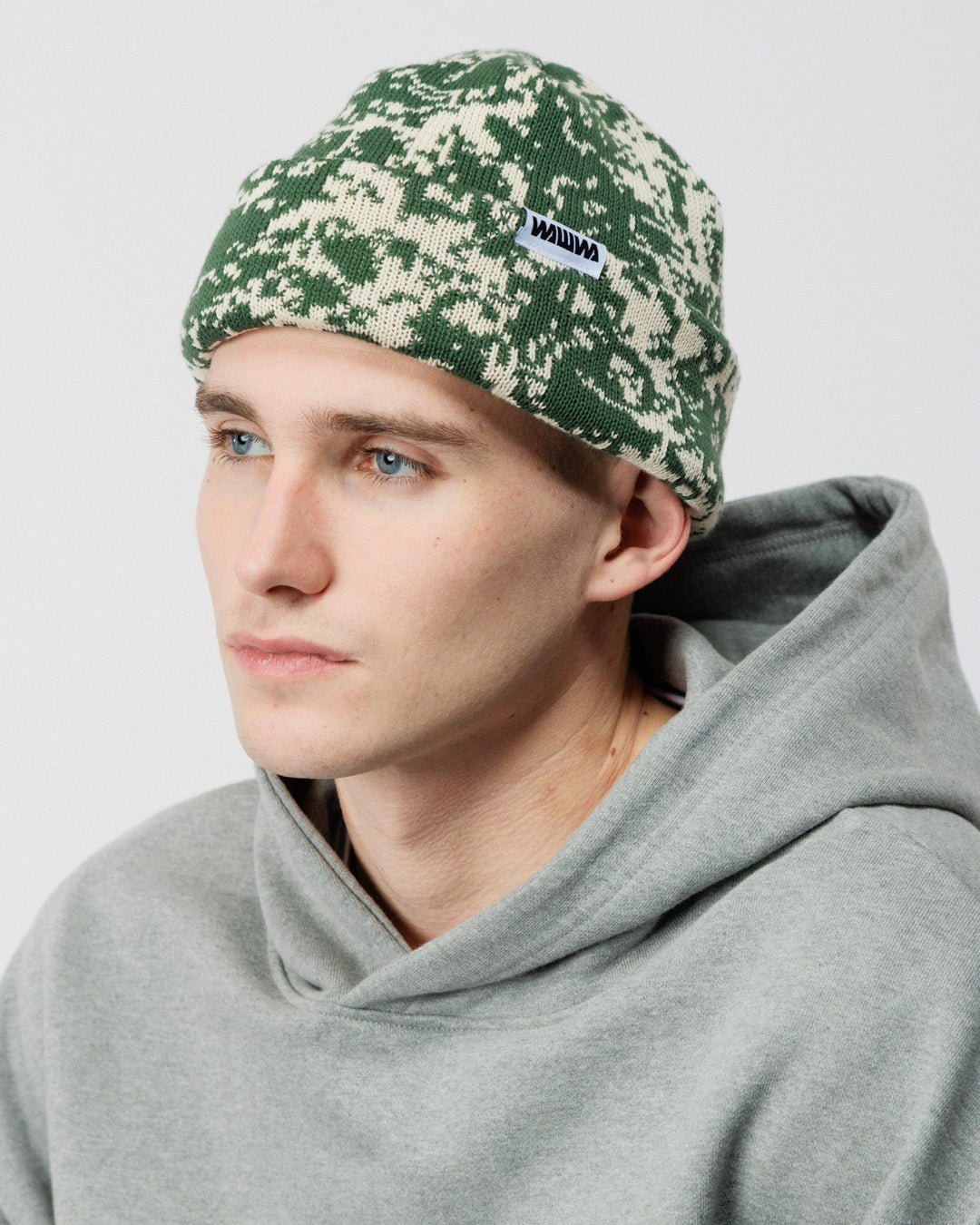 Barley Hat & Scarf Set - Khaki & Natural