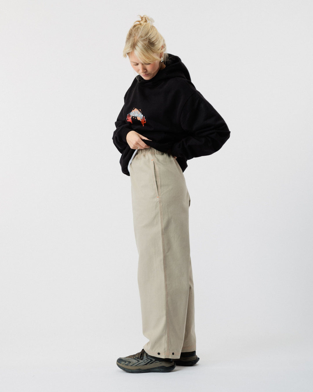 Zama Pant - Stone/Red