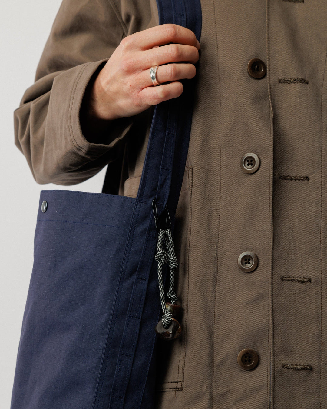 Water Resistant Bar Tack Tote - Petrol