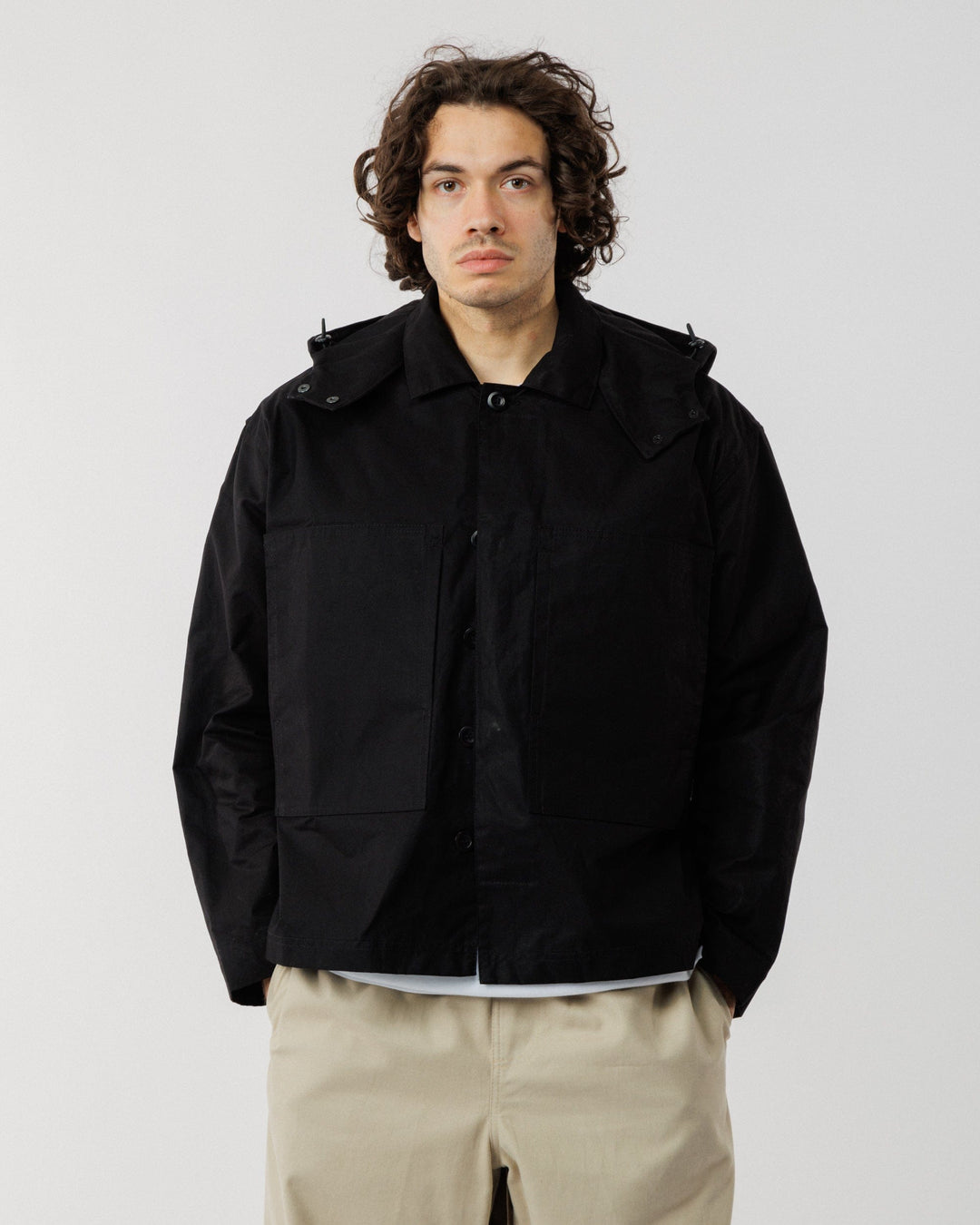 Nell Overshirt & Hood Set - Black
