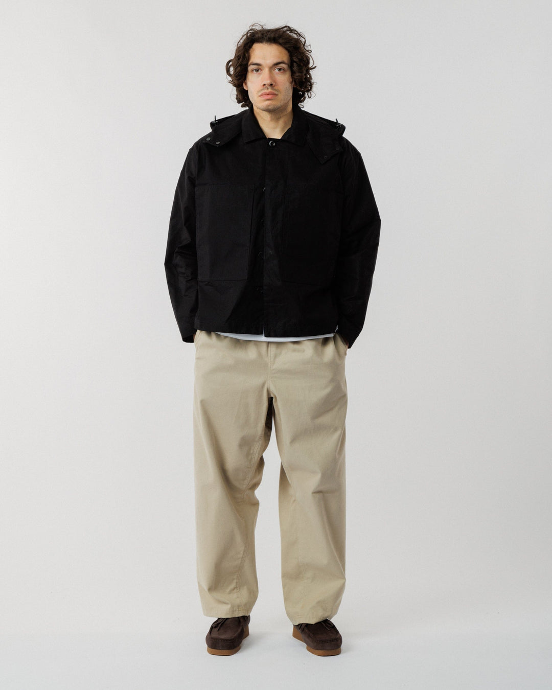 Nell Overshirt & Hood Set - Black