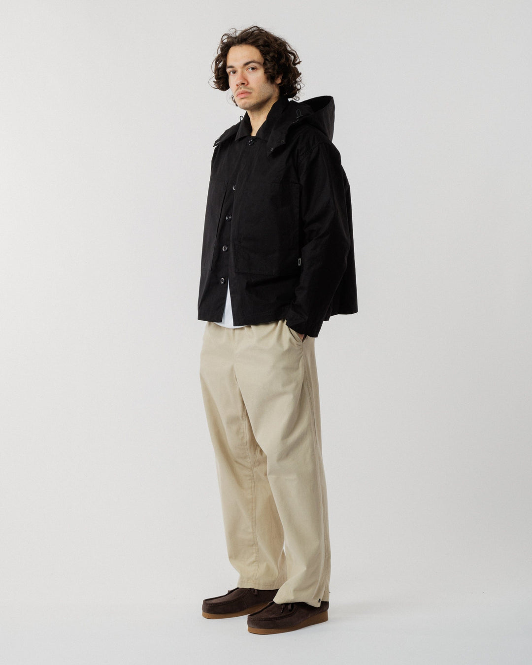 Nell Overshirt & Hood Set - Black