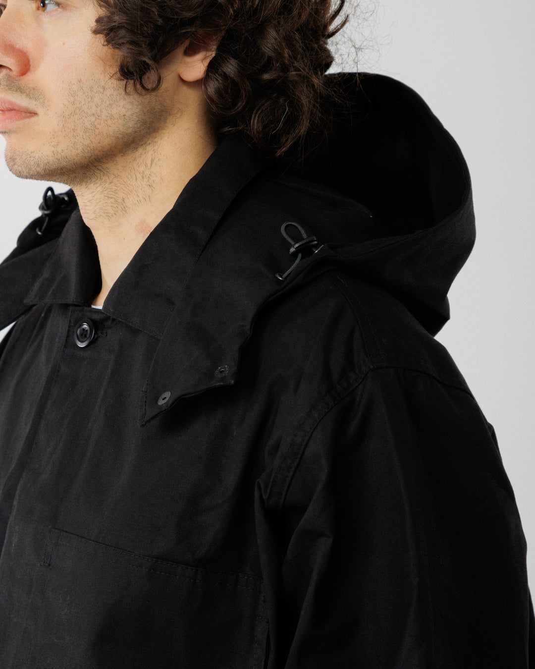 Nell Overshirt & Hood Set - Black