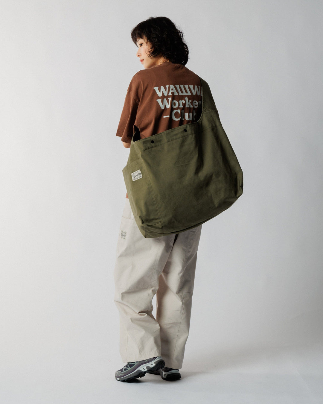Studio Crossbody Tote - Khaki