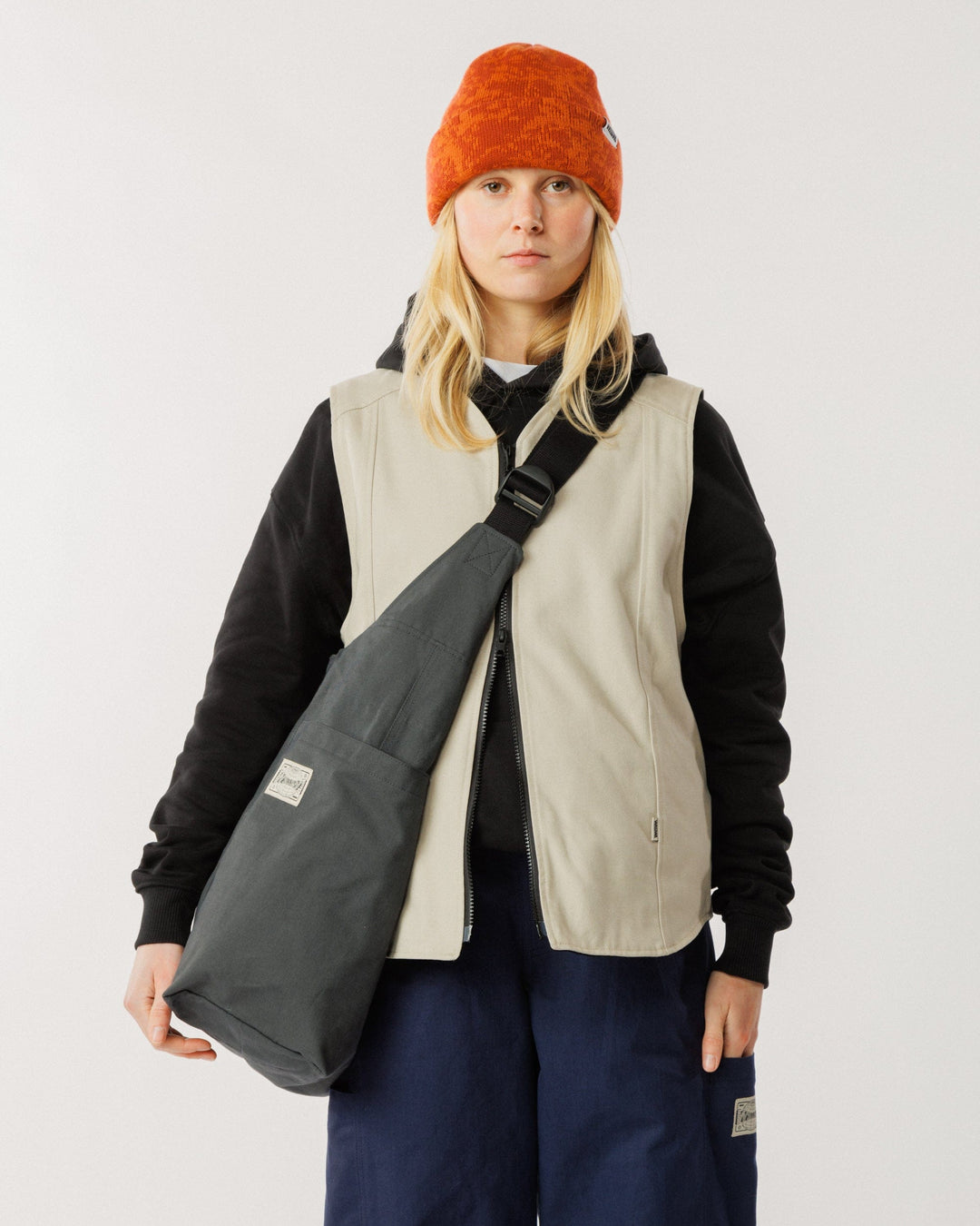 Water Resistant Studio Ripstop Crossbody Tote - Charcoal