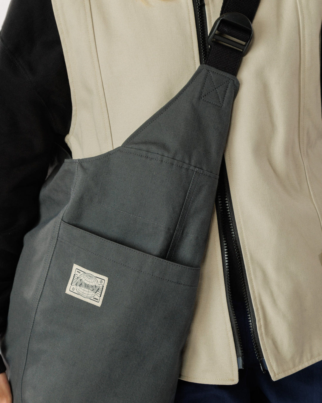 Water Resistant Studio Ripstop Crossbody Tote - Charcoal