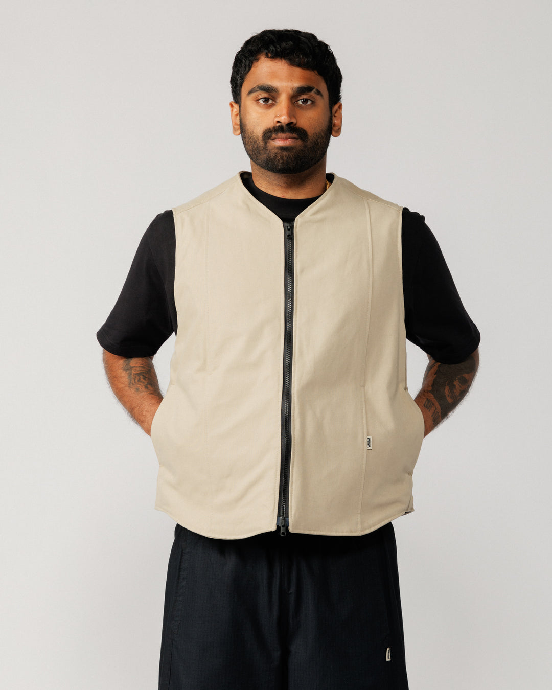 Multi-Pocket Mill Vest - Stone