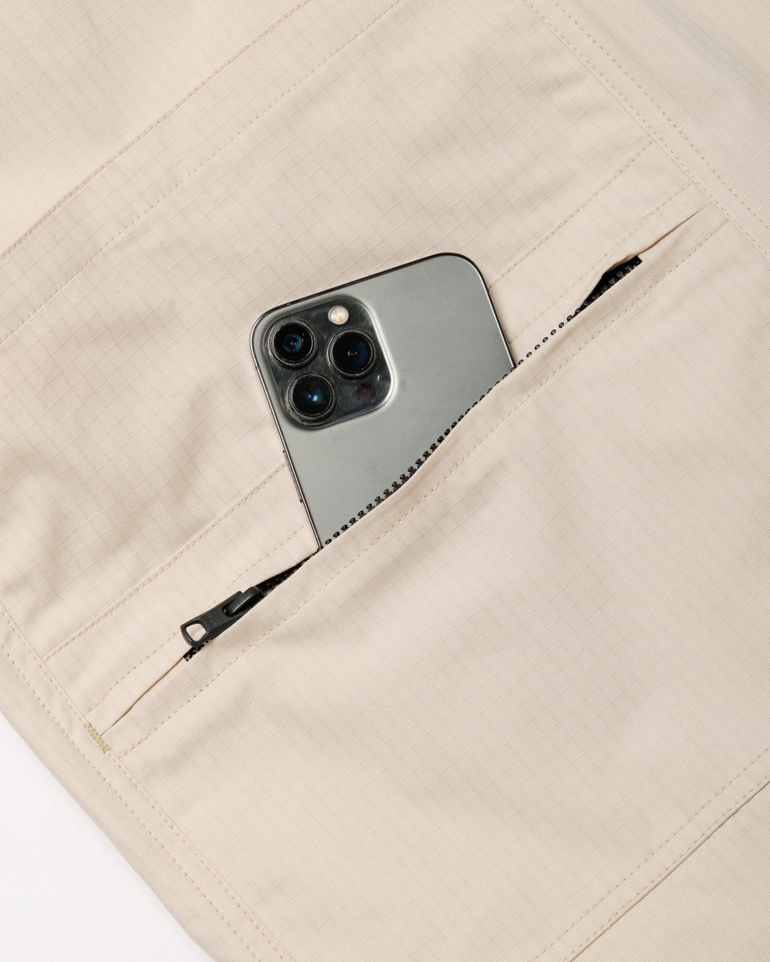 Ripstop Cropped Hiking Shorts - Stone