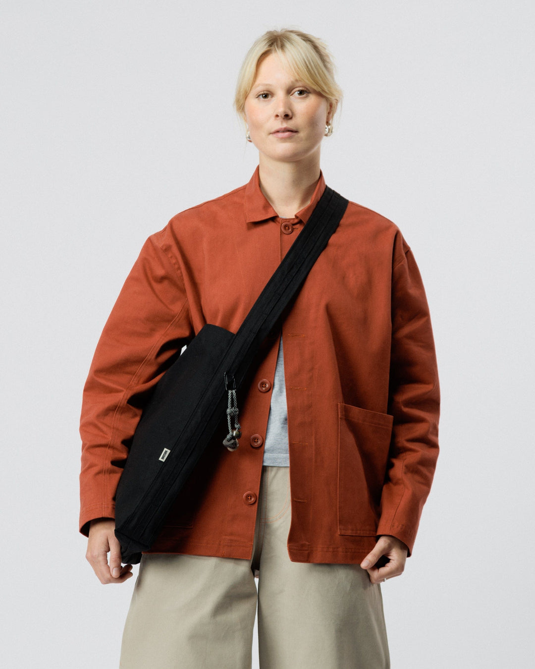 Water Resistant Bar Tack Tote - Black