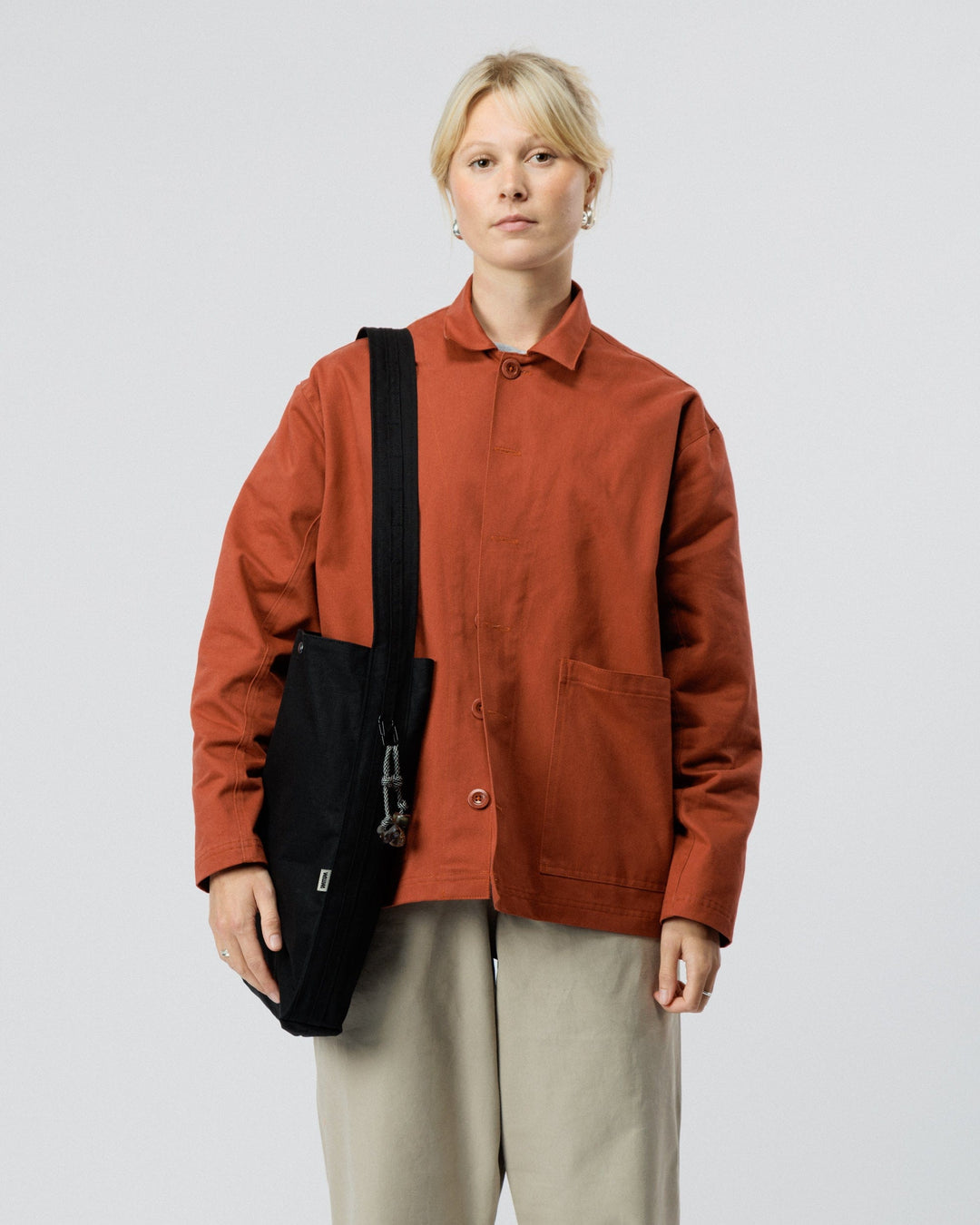 Water Resistant Bar Tack Tote - Black