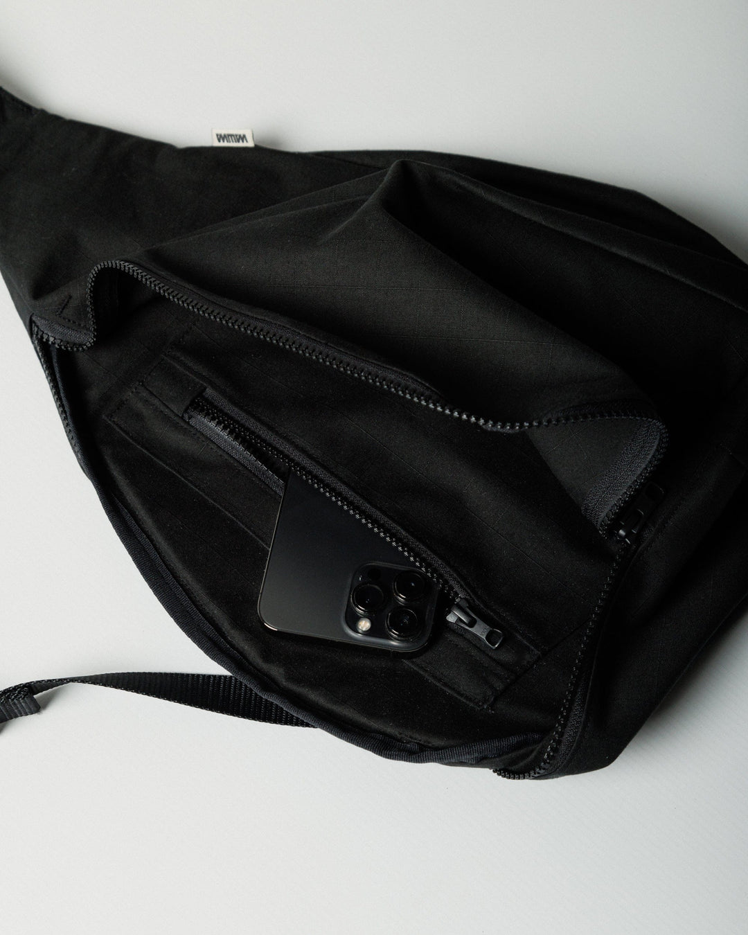 Crescent Crossbody Sling Bag - Black