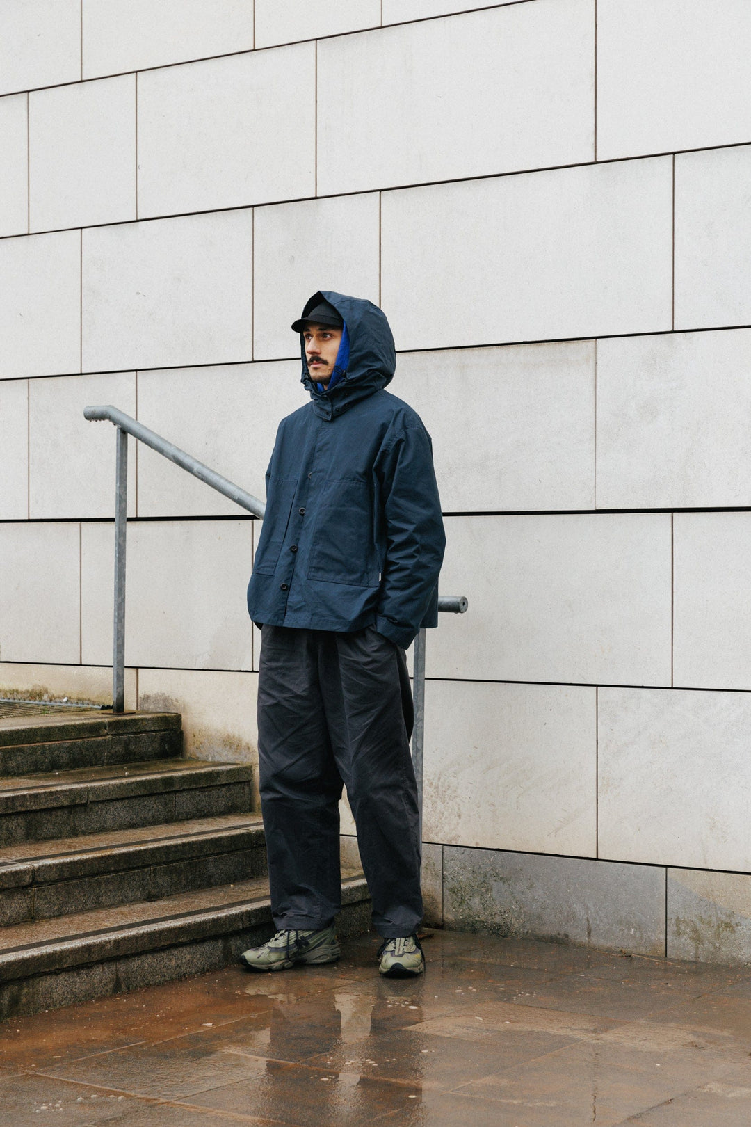 Nell Overshirt & Hood Set - Indigo Blue