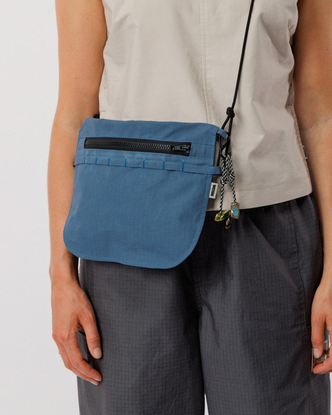 Bar Tack Sacoche - Slate Blue