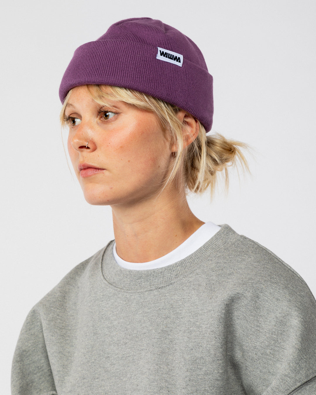 Mill Cotton Beanie - Purple