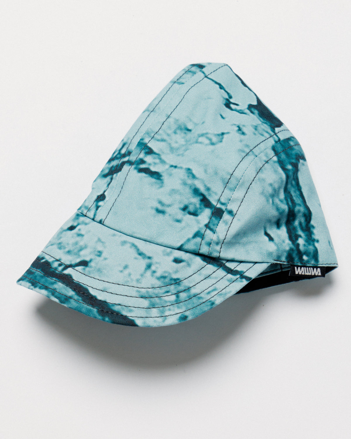 Oak Cap - Blue Brick Camo — angled flat, panel construction