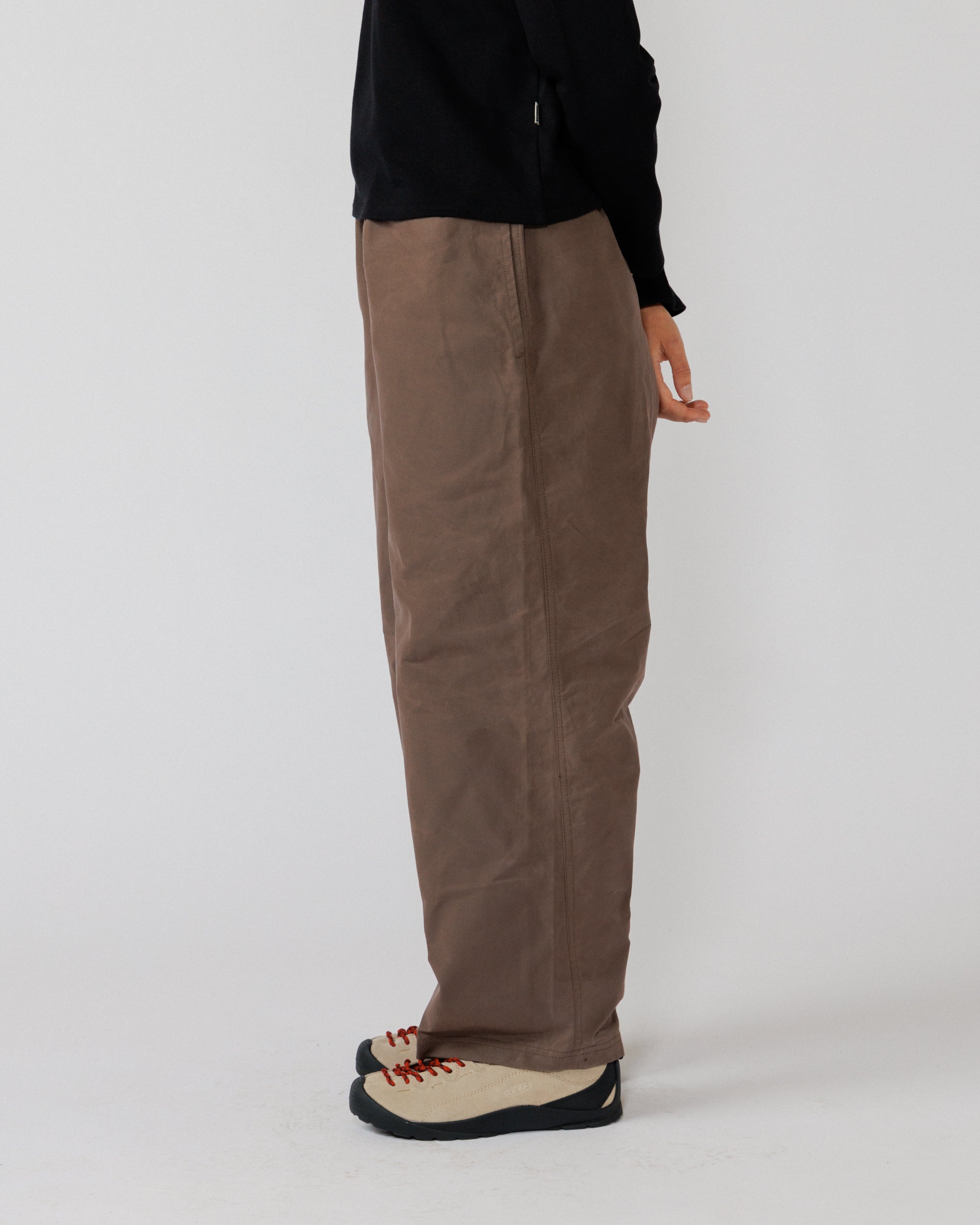 Water Resistant Zama Pants - Bracken — women's side profile full-body