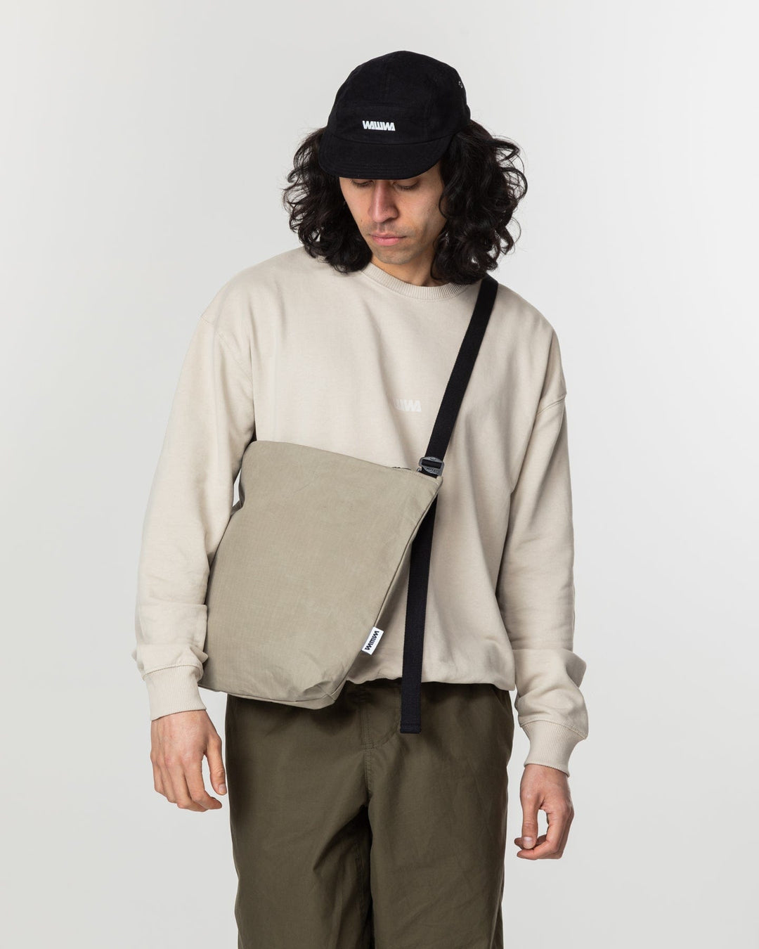 Water Resistant Messenger Bag - Stone